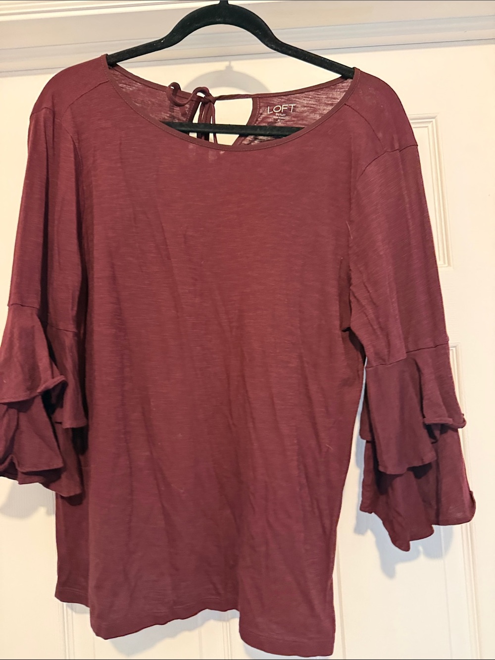 LOFT Flutter sleeve blouse size medium